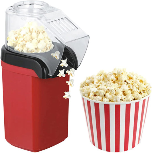 Portable Popcorn Maker, Hot Mini Air Popper 3 Minutes Fast Making, Healthy Oil Free Smart Popper Gift Set, mall Popped Machine with Measuring 12 OZ Cup BPA Free