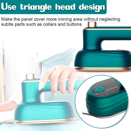 Portable Handheld Garment Steamer & Iron – 2-in-1 Clothes Wrinkle Remover for Home & Travel