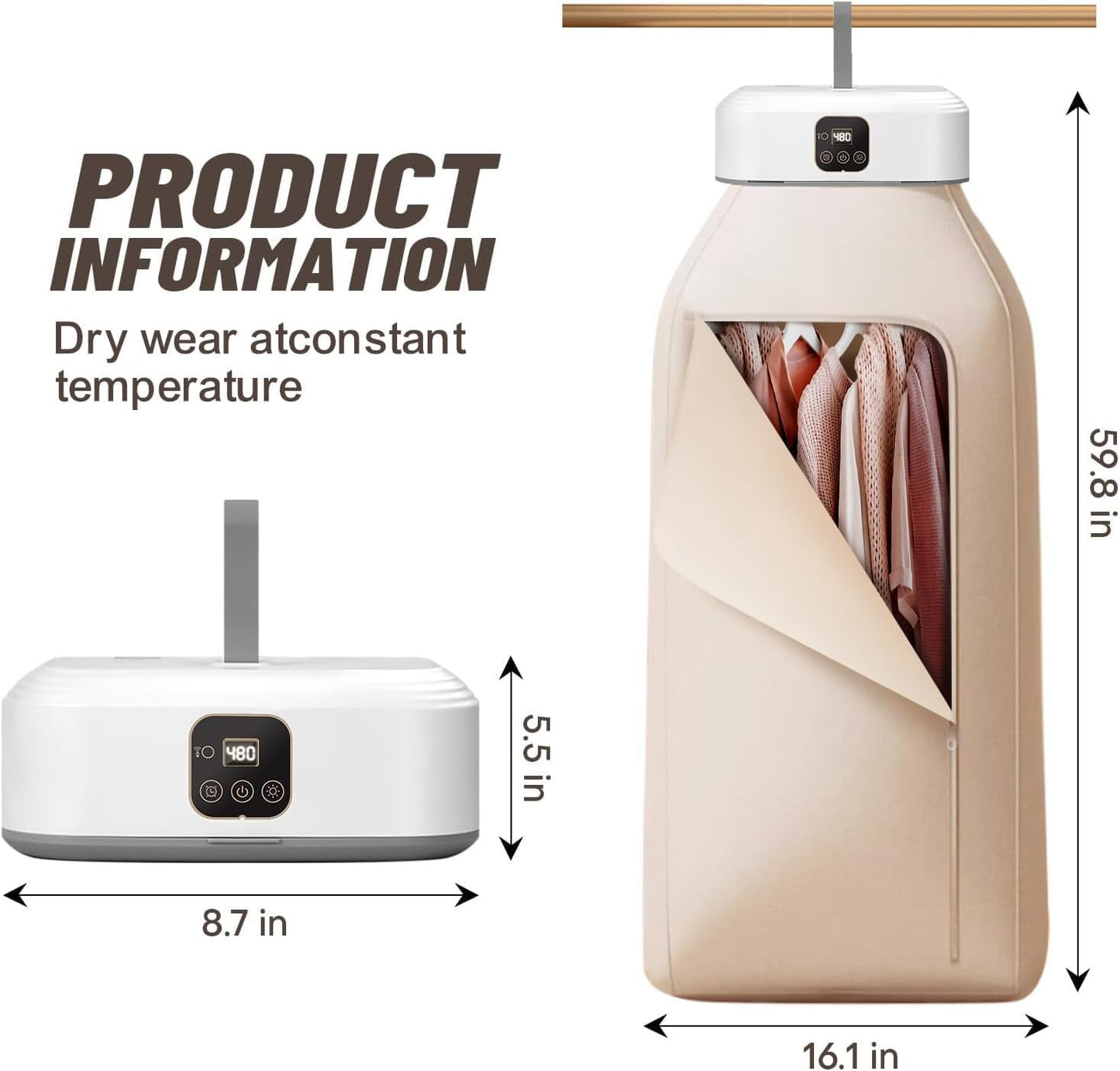 DRYING HEATER with Intelligent Moisture Control – Fast 20 mph Drying Technology