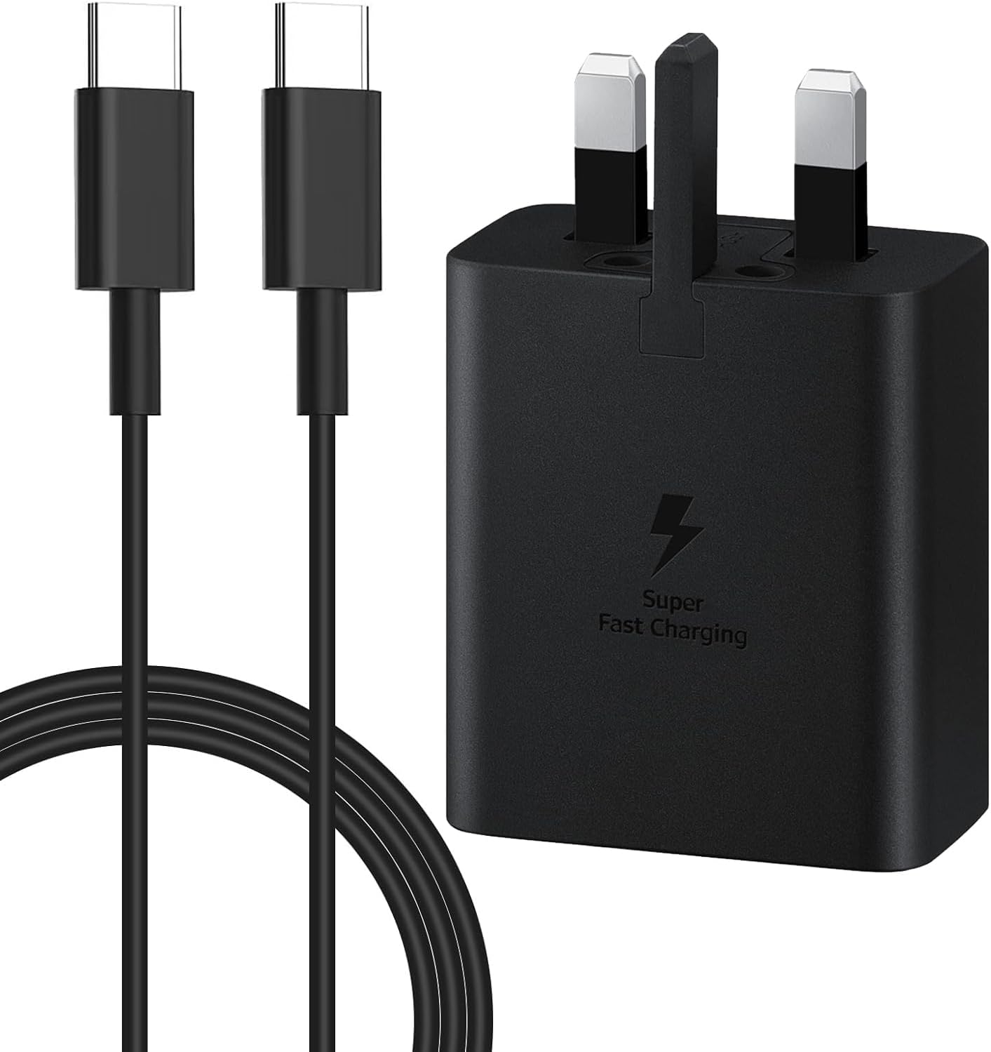 45W PD Adapter with 5A USB-C Cable – Super Fast Charging for Phones & Laptops