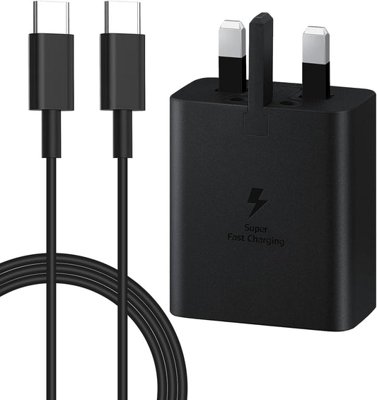 45W PD Adapter with 5A USB-C Cable – Super Fast Charging for Phones & Laptops