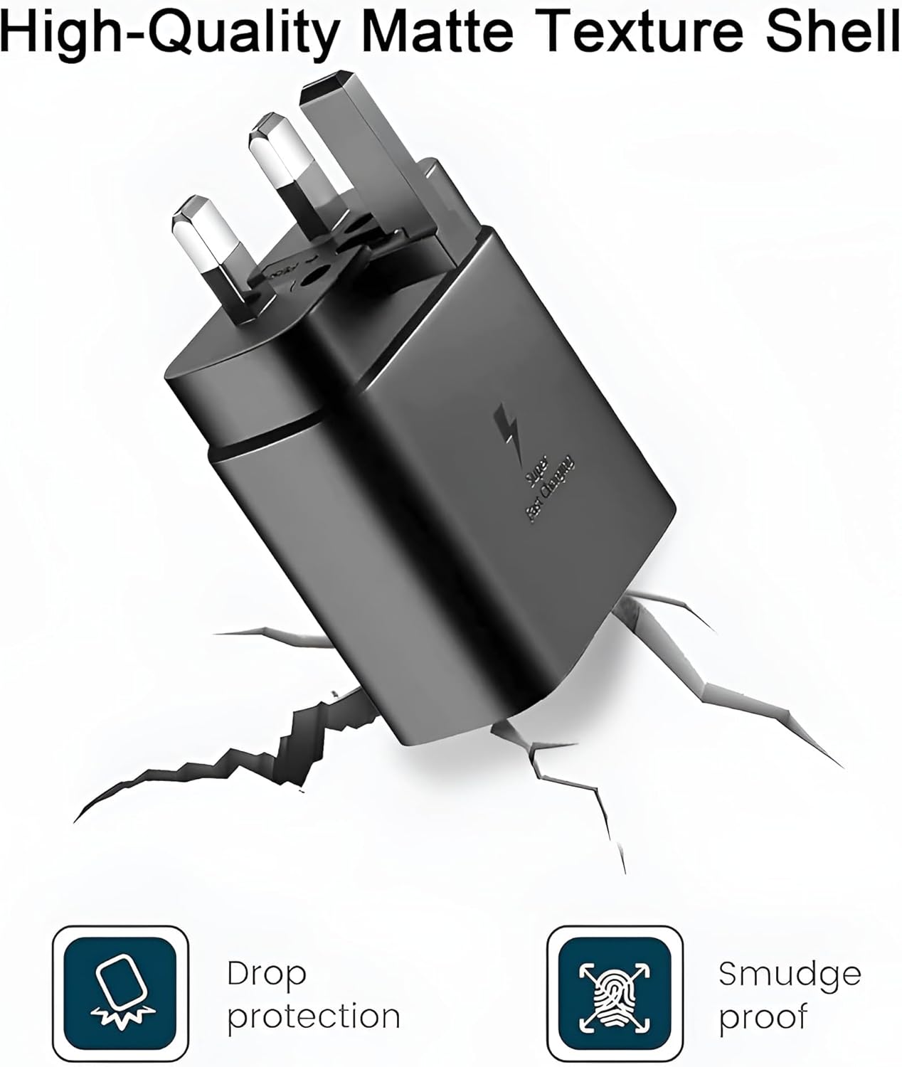45W PD Adapter with 5A USB-C Cable – Super Fast Charging for Phones & Laptops