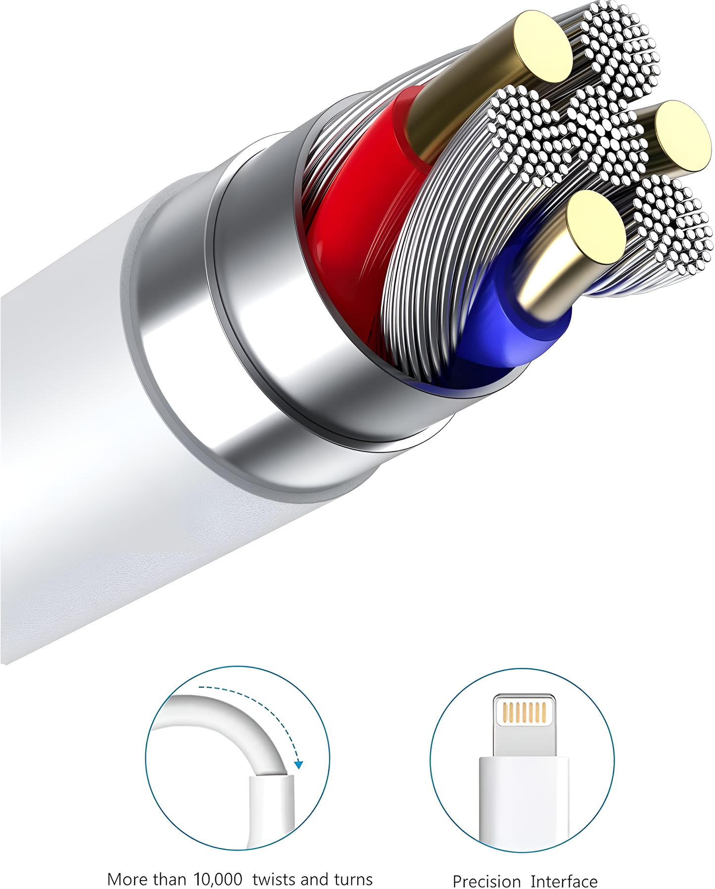 MFi Certified iPhone Charger Cable 1M, USB C to Lightning Cable