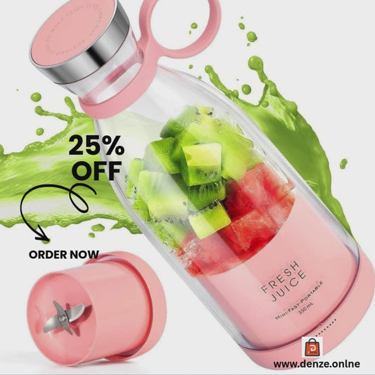 Portable Blender Bottle – USB Rechargeable Smoothie Maker, Mini Juicer Cup for Fresh Juice, Shakes & Smoothies (350ml)